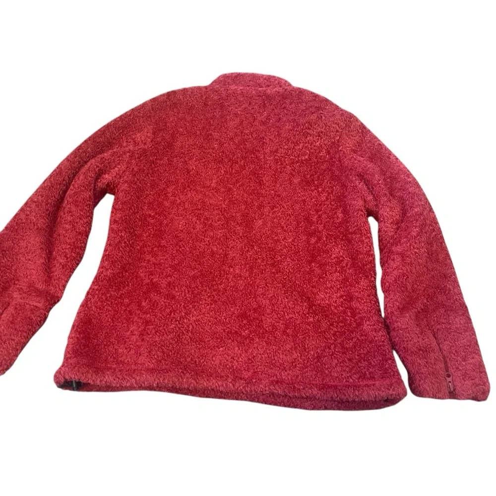 Cozy Red Quarter-Zip Fleece Pullover - Picture 7 of 8